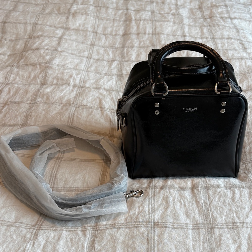 Coach Black Leather Satchel